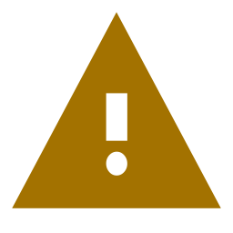 Colorful warning status icon