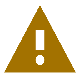 Colorful warning tray icon