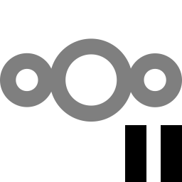 Monochrome paused tray icon
